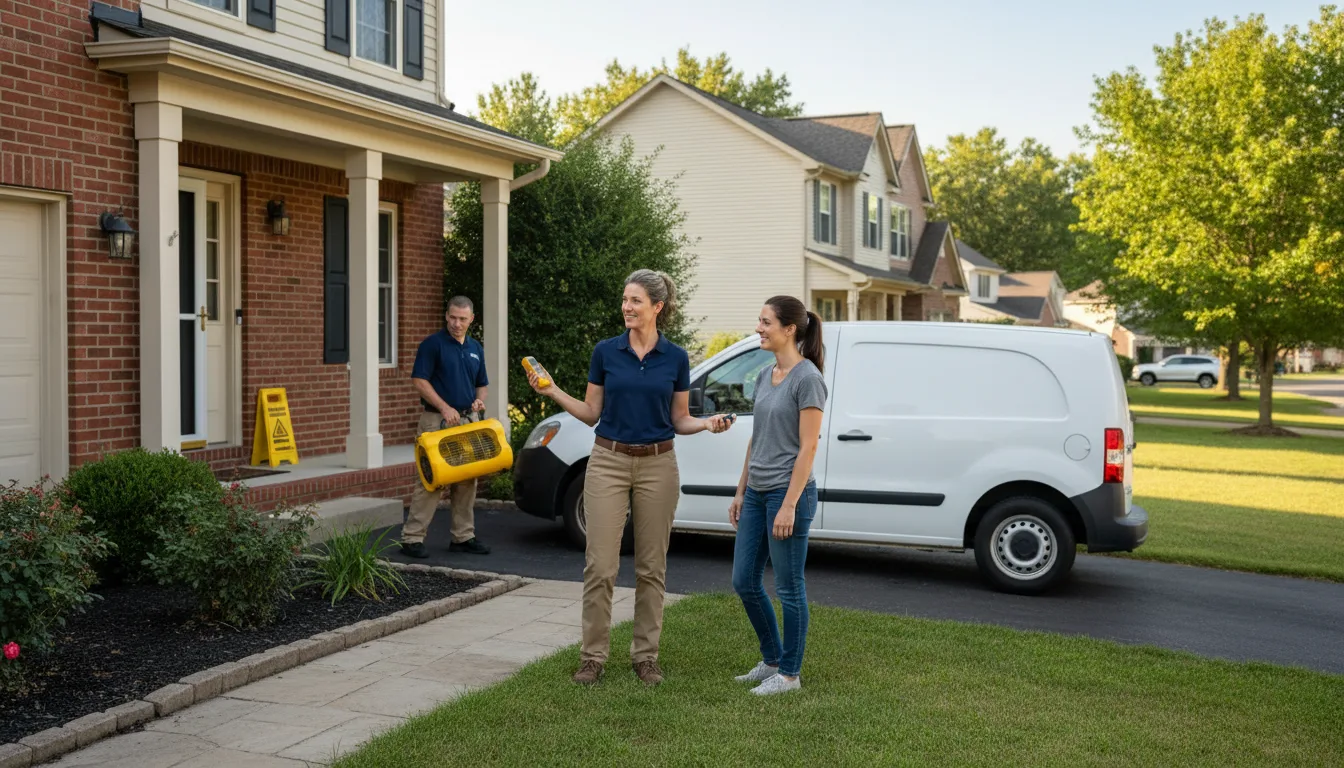 Residential water damage restoration in Braidwood, IL